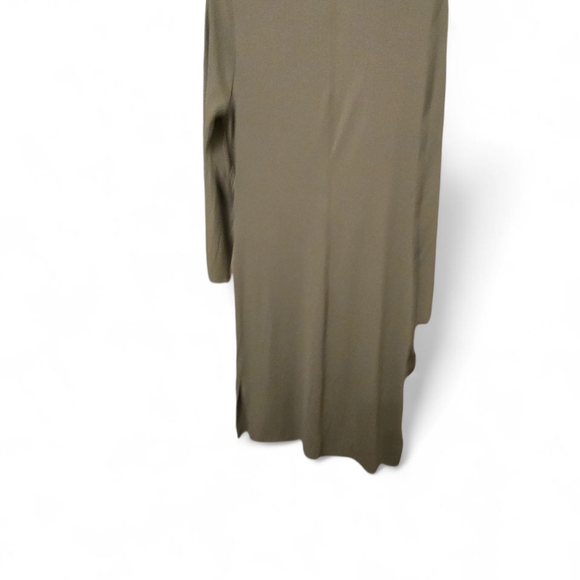 PLUS SIZE *****Nine West Olive Long Sleeve Twist Dress - Picture 2 of 5